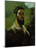 Self-Portrait, 1850-1853-Gustave Courbet-Mounted Giclee Print