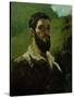 Self-Portrait, 1850-1853-Gustave Courbet-Stretched Canvas