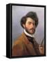 Self Portrait, 1854-Giovanni Fattori-Framed Stretched Canvas