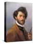 Self Portrait, 1854-Giovanni Fattori-Stretched Canvas