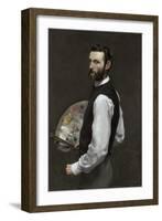 Self portrait, 1865-66-Jean Frederic Bazille-Framed Giclee Print