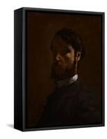 Self Portrait, 1867-68-Jean Frederic Bazille-Framed Stretched Canvas