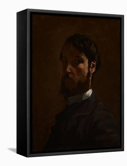 Self Portrait, 1867-68-Jean Frederic Bazille-Framed Stretched Canvas