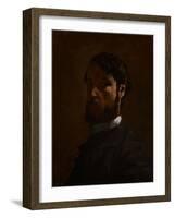 Self Portrait, 1867-68-Jean Frederic Bazille-Framed Giclee Print