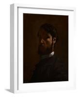 Self Portrait, 1867-68-Jean Frederic Bazille-Framed Giclee Print