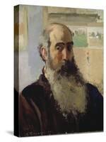 Self-Portrait 1873-Camille Pissarro-Stretched Canvas