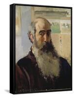Self-Portrait 1873-Camille Pissarro-Framed Stretched Canvas