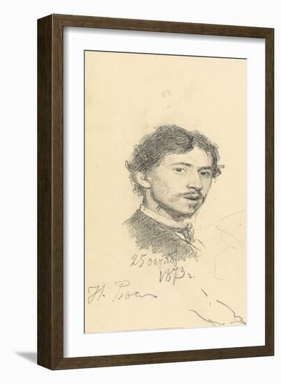 Self-Portrait, 1873-Ilya Efimovich Repin-Framed Giclee Print