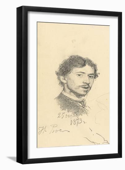 Self-Portrait, 1873-Ilya Efimovich Repin-Framed Giclee Print