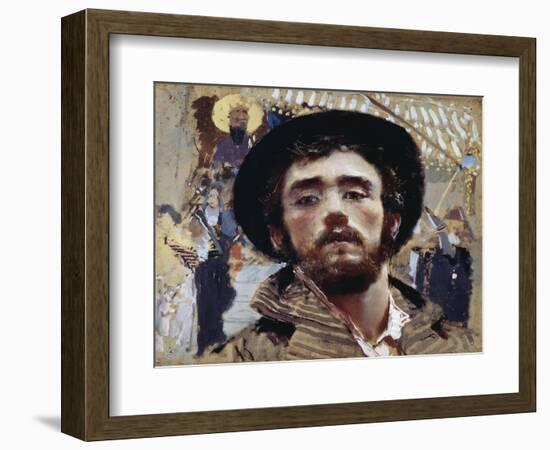 Self-Portrait, 1877-Francesco Paolo Michetti-Framed Giclee Print