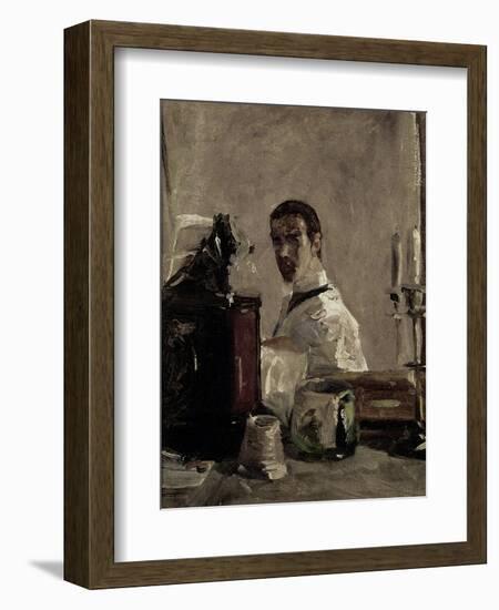 Self Portrait, 1880-Henri de Toulouse-Lautrec-Framed Giclee Print