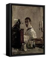 Self Portrait, 1880-Henri de Toulouse-Lautrec-Framed Stretched Canvas