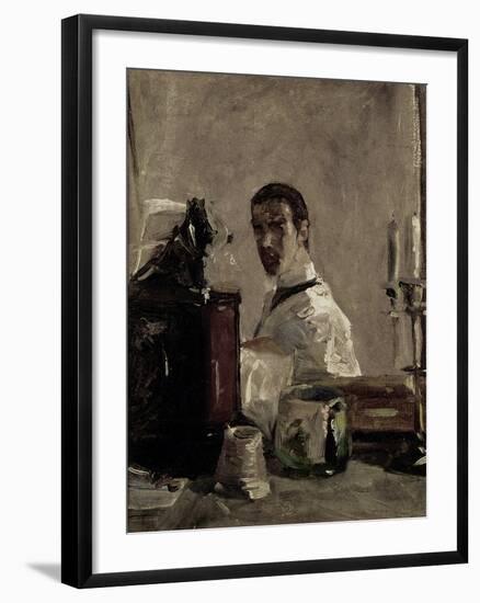 Self Portrait, 1880-Henri de Toulouse-Lautrec-Framed Giclee Print