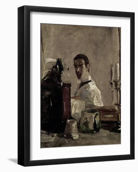 Self Portrait, 1880-Henri de Toulouse-Lautrec-Framed Giclee Print