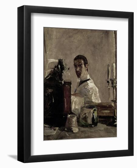 Self Portrait, 1880-Henri de Toulouse-Lautrec-Framed Premium Giclee Print
