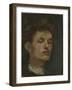 Self-Portrait, 1886 (Oil on Canvas)-Edvard Munch-Framed Giclee Print