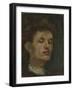 Self-Portrait, 1886 (Oil on Canvas)-Edvard Munch-Framed Giclee Print