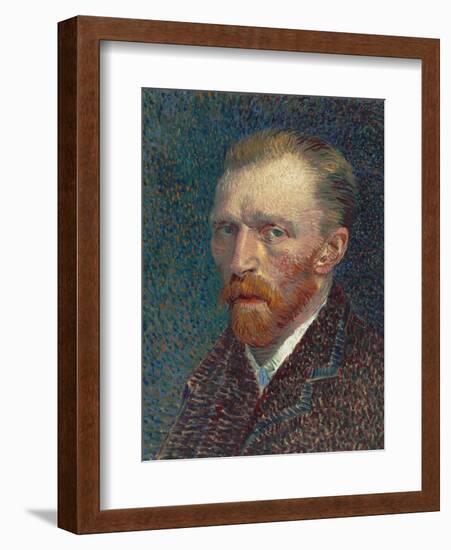 Self-Portrait, 1887 (Oil on Board)-Vincent van Gogh-Framed Giclee Print