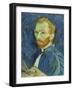 Self Portrait, 1889 - With Paint Palette-Vincent Van Gogh-Framed Giclee Print