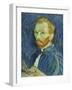 Self Portrait, 1889 - With Paint Palette-Vincent Van Gogh-Framed Giclee Print