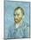 Self Portrait, 1889-Vincent van Gogh-Mounted Premium Giclee Print