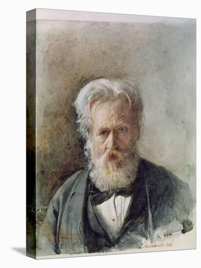 Self Portrait, 1890, (W/C)-Rudolph von Alt-Stretched Canvas