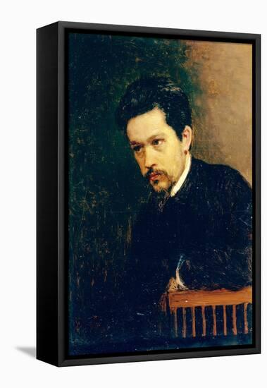 Self-Portrait, 1895-Nikolai Alexandrovich Yaroshenko-Framed Stretched Canvas