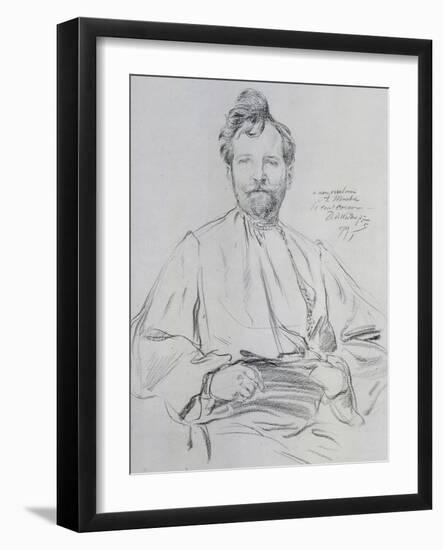 Self Portrait, 1899-Alphonse Mucha-Framed Giclee Print