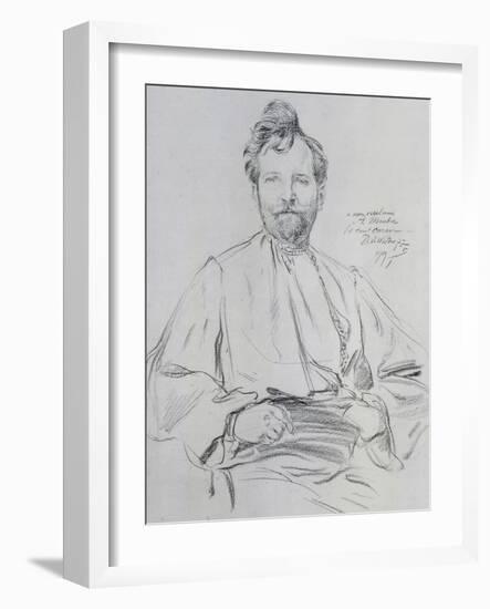 Self Portrait, 1899-Alphonse Mucha-Framed Giclee Print