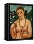 Self portrait 1906, Semi-nude with amber necklace-Paula Modersohn-Becker-Framed Stretched Canvas
