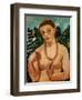 Self portrait 1906, Semi-nude with amber necklace-Paula Modersohn-Becker-Framed Giclee Print