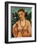 Self portrait 1906, Semi-nude with amber necklace-Paula Modersohn-Becker-Framed Giclee Print