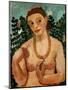 Self portrait 1906, Semi-nude with amber necklace-Paula Modersohn-Becker-Mounted Giclee Print