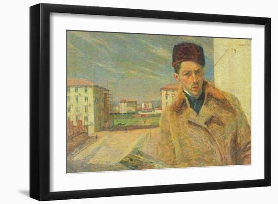 Self Portrait, 1908-Umberto Boccioni-Framed Giclee Print