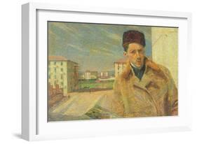 Self Portrait, 1908-Umberto Boccioni-Framed Giclee Print