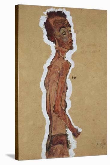 Self-Portrait, 1910-Egon Schiele-Stretched Canvas