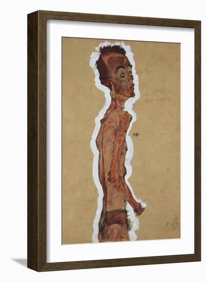 Self-Portrait, 1910-Egon Schiele-Framed Giclee Print