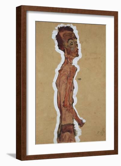 Self-Portrait, 1910-Egon Schiele-Framed Giclee Print