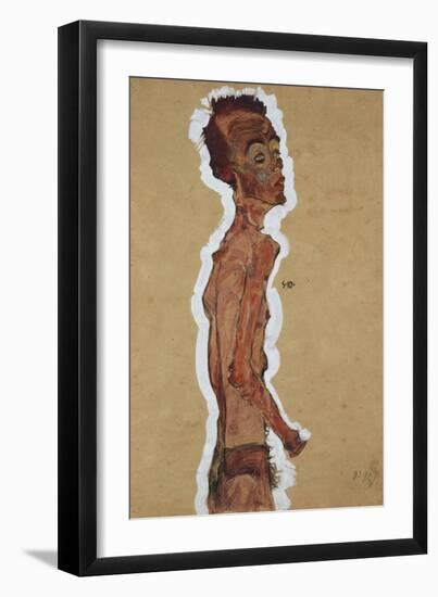 Self-Portrait, 1910-Egon Schiele-Framed Giclee Print