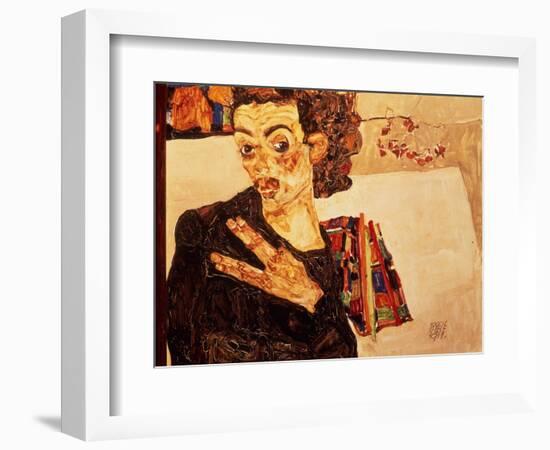 Self Portrait, 1911-Egon Schiele-Framed Giclee Print