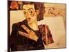 Self Portrait, 1911-Egon Schiele-Mounted Giclee Print