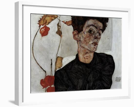 Self-Portrait, 1912-Egon Schiele-Framed Giclee Print