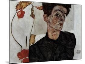 Self-Portrait, 1912-Egon Schiele-Mounted Giclee Print