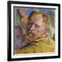 Self Portrait, 1923 (Oil on Canvas)-Giovanni Giacometti-Framed Giclee Print