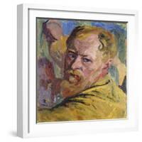 Self Portrait, 1923 (Oil on Canvas)-Giovanni Giacometti-Framed Giclee Print