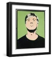 Self-Portrait, 1964 (on green)-Andy Warhol-Framed Giclee Print