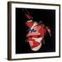 Self-Portrait, 1986 (red, white and blue camo)-Andy Warhol-Framed Art Print