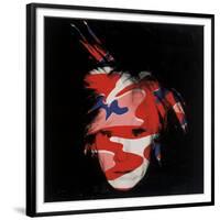 Self-Portrait, 1986 (red, white and blue camo)-Andy Warhol-Framed Art Print