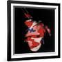 Self-Portrait, 1986 (red, white and blue camo)-Andy Warhol-Framed Art Print