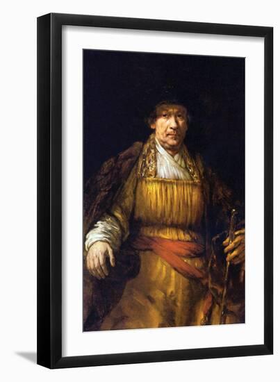 Self-Portrait [7]-Rembrandt van Rijn-Framed Art Print